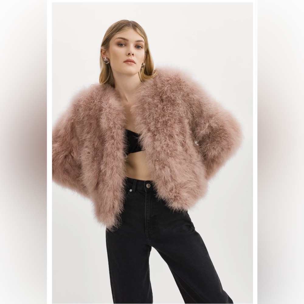 BNWT Lamarque Deora Feather Jacket